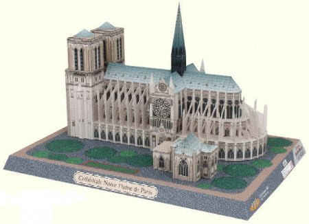 Модели из бумаги. Notre-Dame de Paris, France