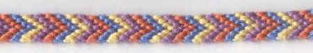 Схема косого плетения  фенечки косичкой.