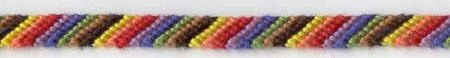 Схема косого плетения полосатой фенечки
