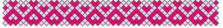 Схема плетения фенечки из мулине - сердечки 4