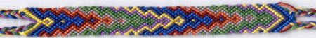 Схема косого плетения  фенечки - радуга