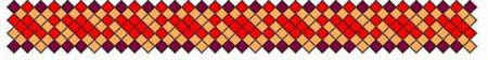 Схема плетения фенечки из мулине - красное