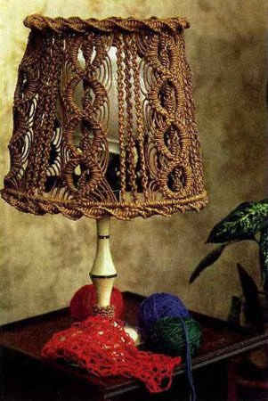 Плетение макраме- абажур для настольной лампы