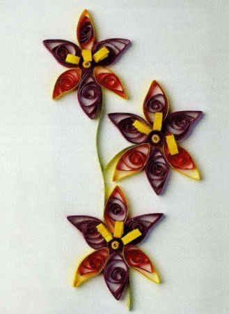 Орхидея из полосок бумаги