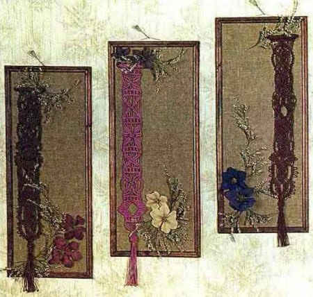 Три панно-макраме с цветами