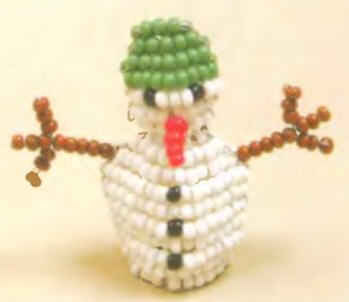 Снеговик из бисера