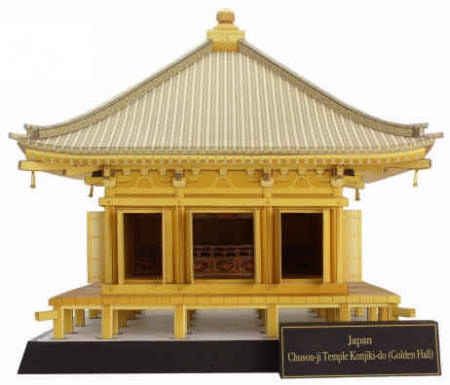 Модели из бумаги. Храм Тюсондзи