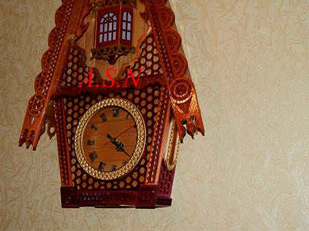 Часы из школьных деревянных линеек