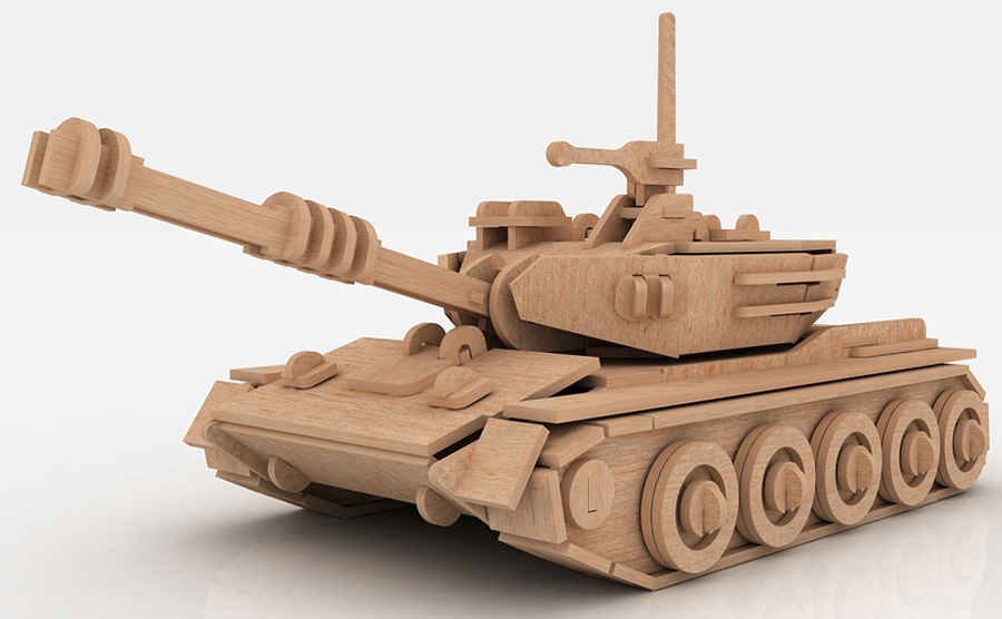 Сборная деревянная модель. Танк Т-34