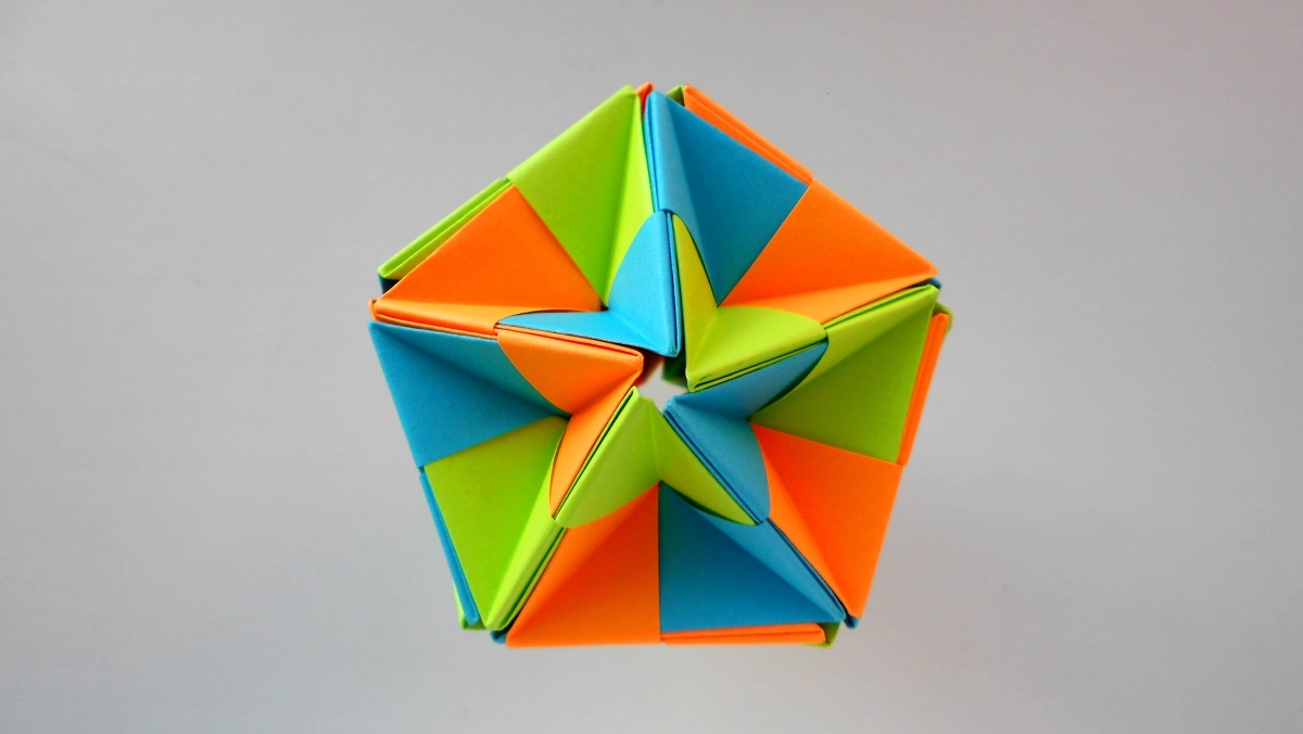 Колючий шар - модульное оригами - кусудама. Мастер-класс с пошаговыми фото