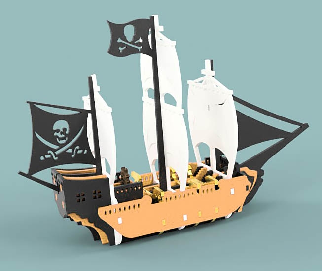 Пиратский корабль для детей своими руками