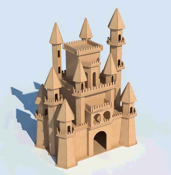 Красивый замок из картона: 4 совета мастеров